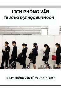 Lịch Phỏng Vấn Trường Đại  Học Sunmoon